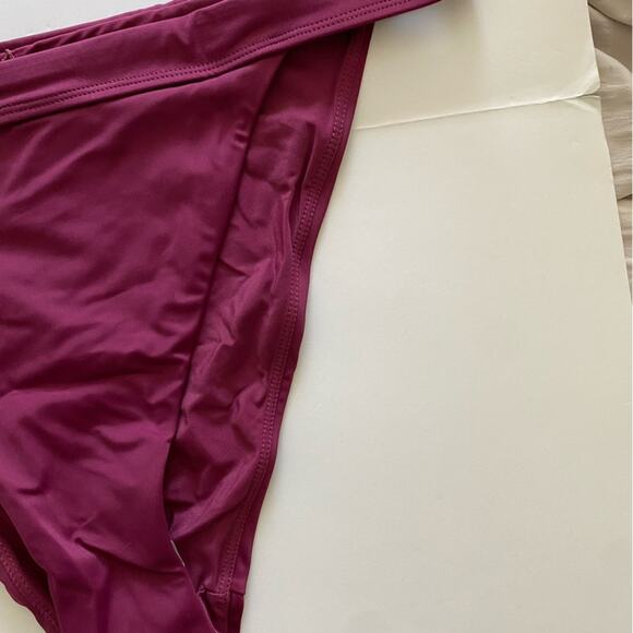 Andie Swim The Caicos Bottom Cheeky Banded Plum Bikini Bottoms M Medium NWT - Picture 5 of 8